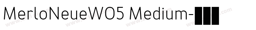 MerloNeueW05 Medium字体转换